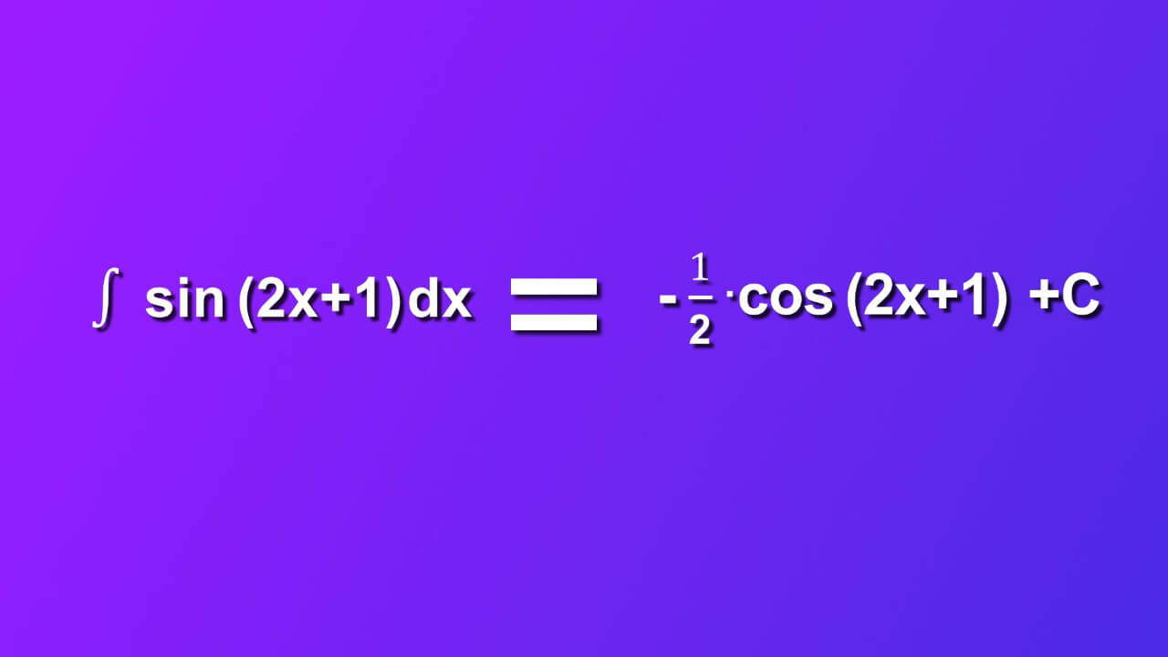 (sin(2x+1))dx=(-1/2)cos(2x+1)+C