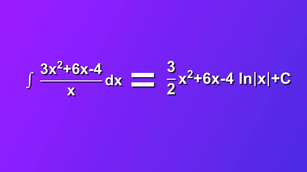 ((3x^2 +6x-4)/x)dx=98x+C